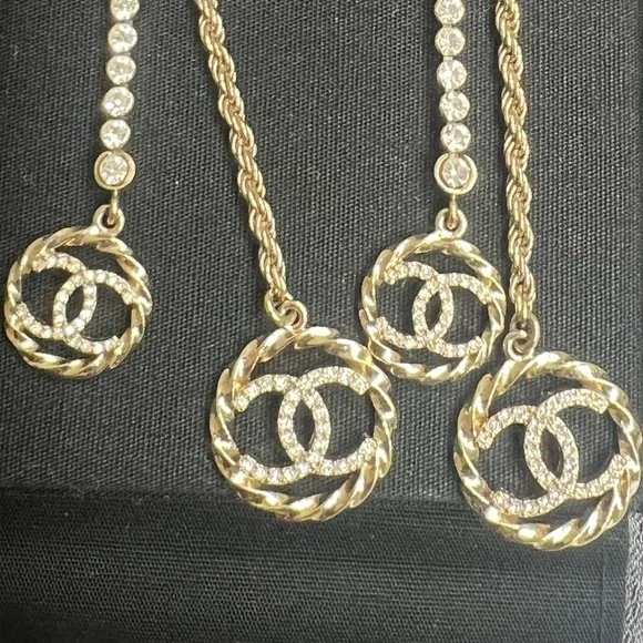 RARE CHANEL DOUBLE DANGLE EARRINGS - Picture 11 of 17